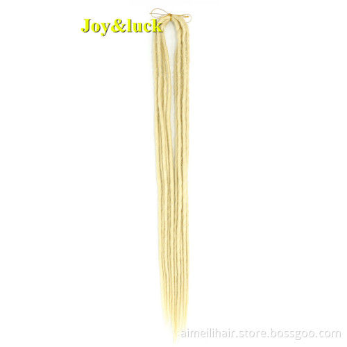Wholesale Price Wig Handmade Folded Dreadlocks Crochet Braids Hair Extension Double Ends One Root Ombre Color Long Synthetic Wig